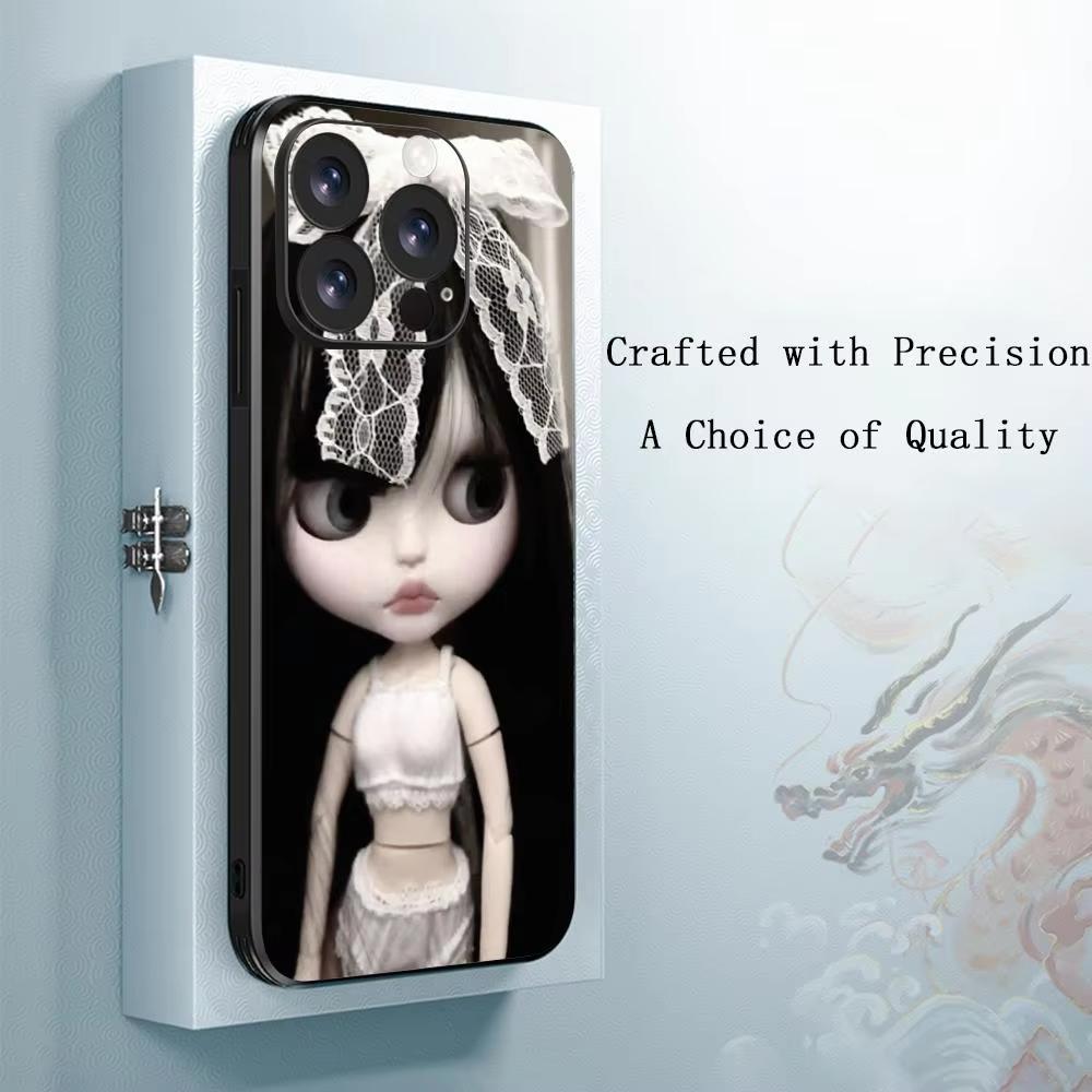 Bl-ytheS Cute doll fashion design Phone Case For iPhone 17 16 16e 15 14 13 12 11 Plus Mini Pro Max Soft black Shockproof Cover