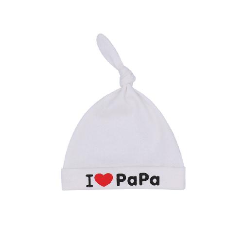 

Spring Summer Love Papa Mom Newborn Baby Hat Infant Toddler Cotton Cap Cute Layer Solid Headwear for 0-3 Months Boys Girls 0-3 Month