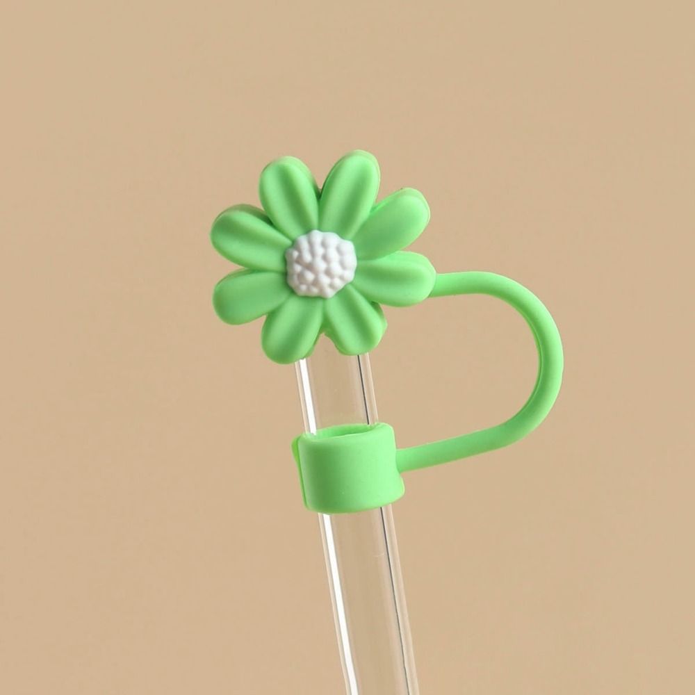 Reusable Drinking Dust Cap Cup Accessories Straw Tips Cover Silicone Straw Plug  Water Glass