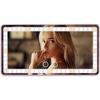 Car Mirror Visor Vanity With Rechargeable LED Light - 3 Light Modes & Dimmable Touch Screen- Girly Pink Car Accessories For Women Interior- Large