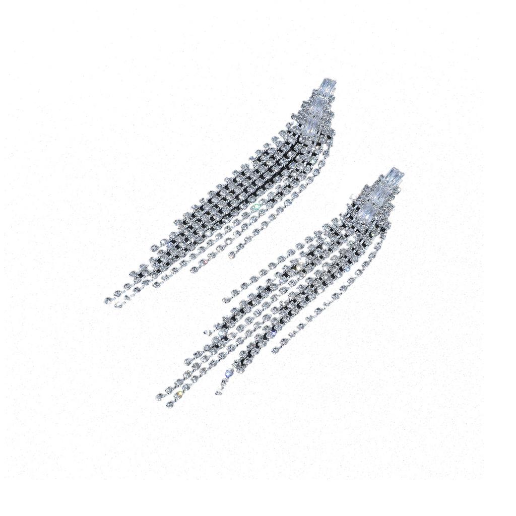 Europäische und amerikanische Mode super funkelnde lange Ohrhänger Damen, temperamentvolle Luxus-Ohrstecker, Fabrikdirektverkauf