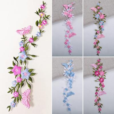 1PC Clothing Repair Iron On Lace Applique Patch Adhesive Sticker Flower Embroidery Diy