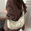 New Korean Retro Soft Leather Hobo Bag Versatile Crossbody Shoulder Bag Wrinkled Lazy Style Simple and Casual Texture Makeup Bag