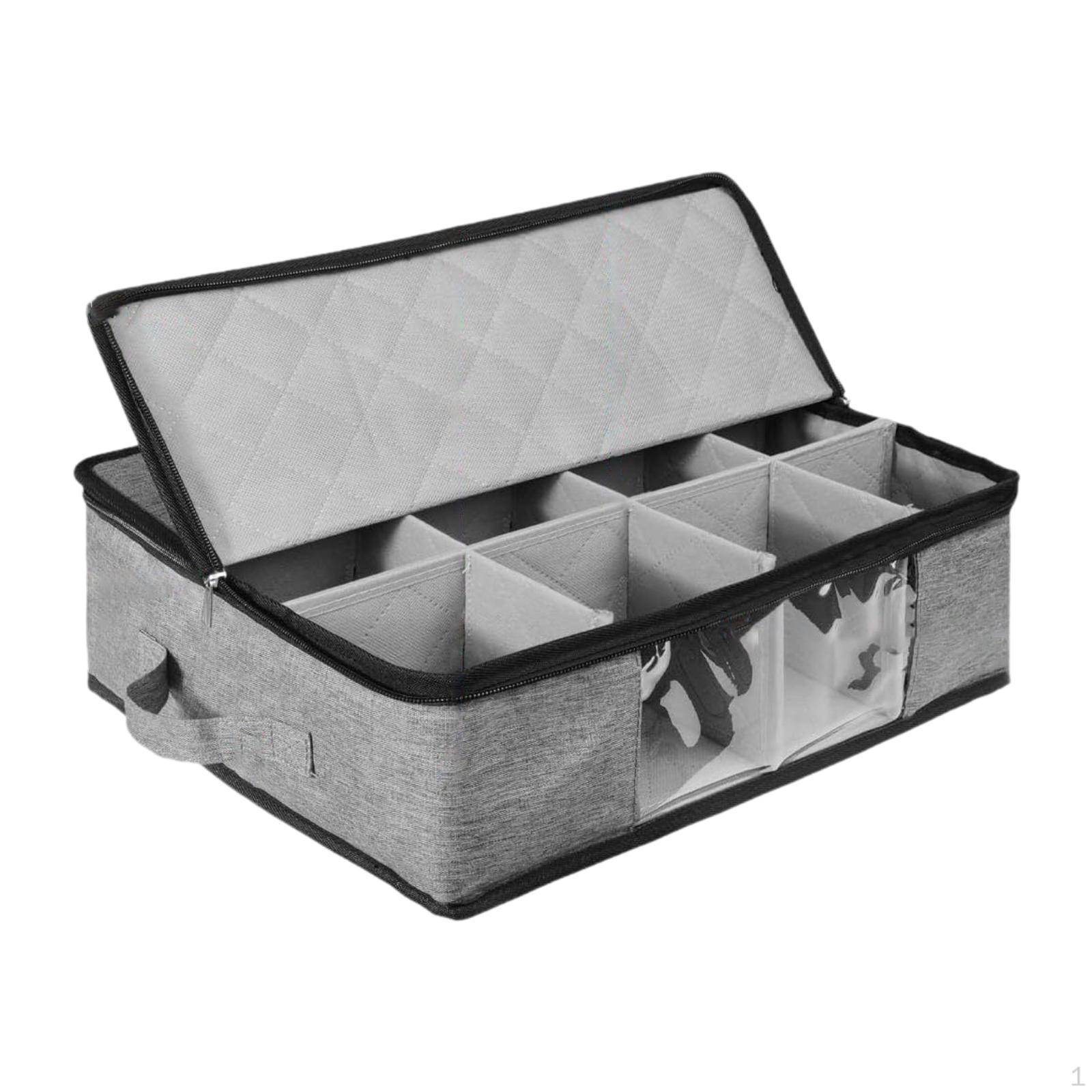 Coffee Cup Storage Box Organizer Packing Moving Convenient with Handles Multifunctional Mug