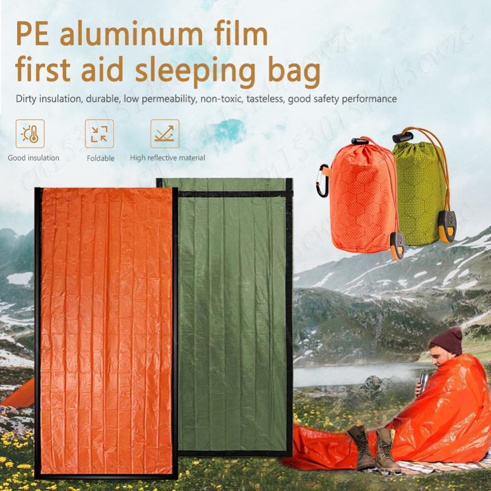 Waterproof Emergency Survival Sleeping Bag Outdoor Mylar Thermal Blankets Keep Warm Hiking Camping Thermal Sack First Aid Rescue