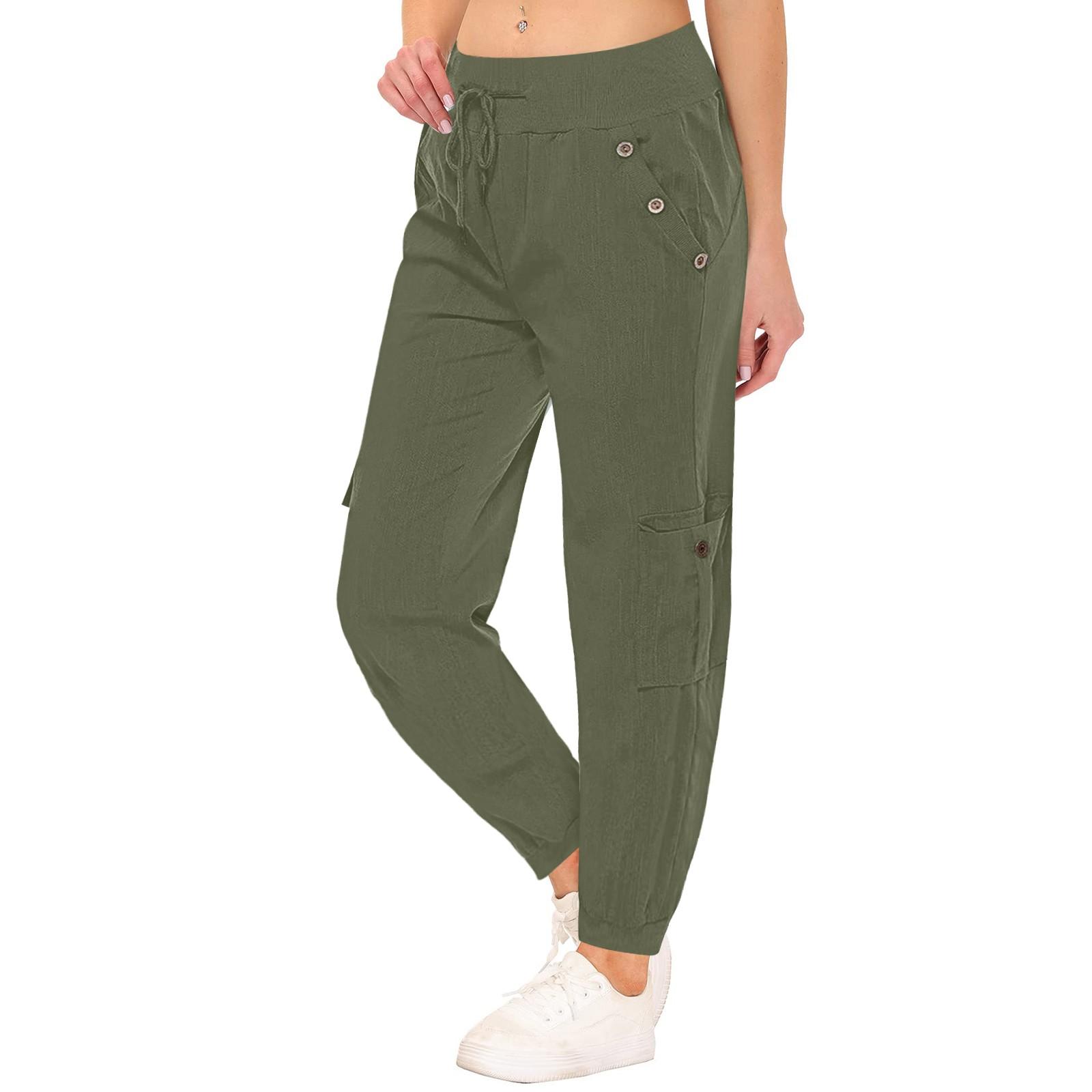 

Женские уличные брюки-карго, легкие спортивные брюки с эластичной резинкой на талии, спортивные спортивные штаны для пешего туризма, повседневные дорожные брюки с карманом S