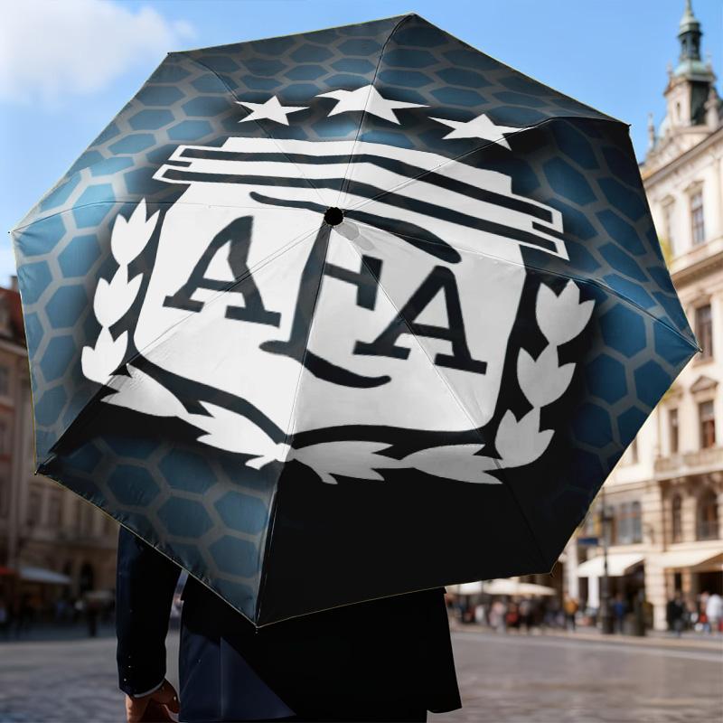 1 Stück Argentinien Fußballverein Bedruckter Regenschirm Faltbarer Regenschirm, Automatischer Regenschirm 8-Speichen für Reisen, Camping Fan Geschenke Weihnachtsgeschenke
