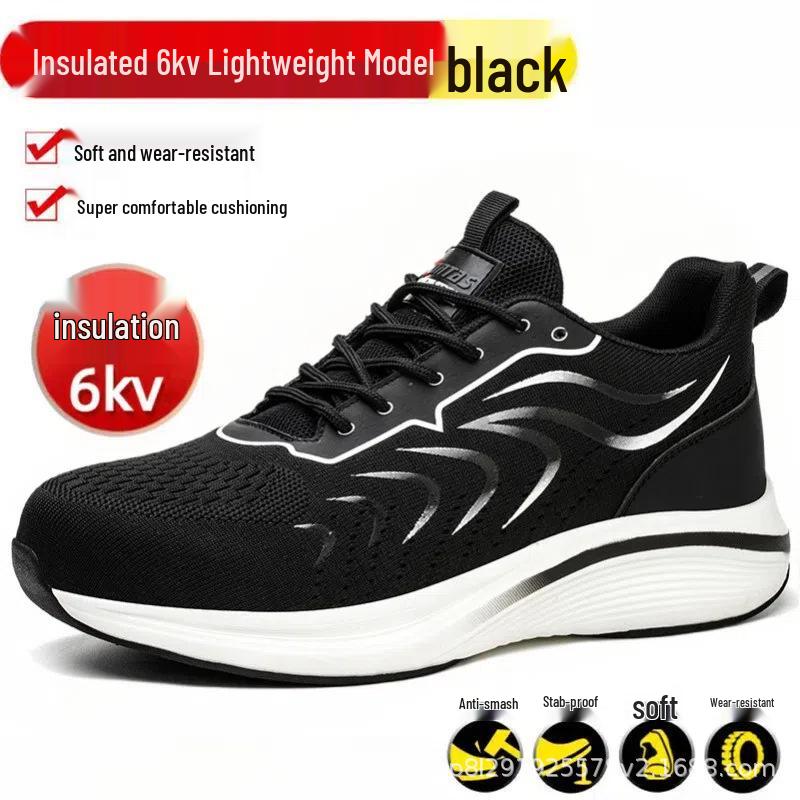 Men's Steel Toe Breathable Safety Shoes - Anti-Smash, Anti-Puncture Construction Footwear
