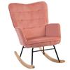 Rocking Chair, Relax Chair, Rocking Armchair, Load Capacity Up To 120 Kg, Polyester, 98 X 71 X 101 Cm, Pink