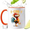 Funny Coffee Mug 350ml Novelty Ceramic Rooster Fun Coffee Mugs Tea Cup for Men Women Friends Family Coworkers Chicken Lovers