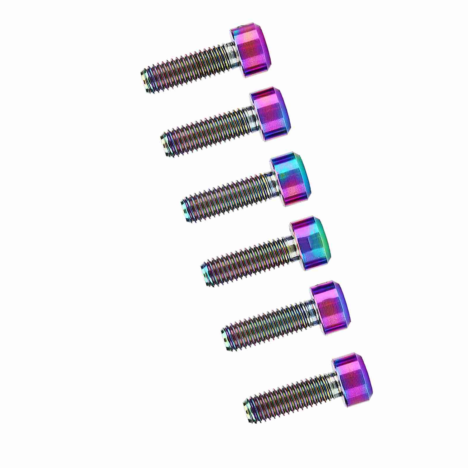 

3 Colors 6pcs set M5*16mm Titanium Alloy Bike Fixed Stem Bolts For Mountain Bicycle Stem Colorful