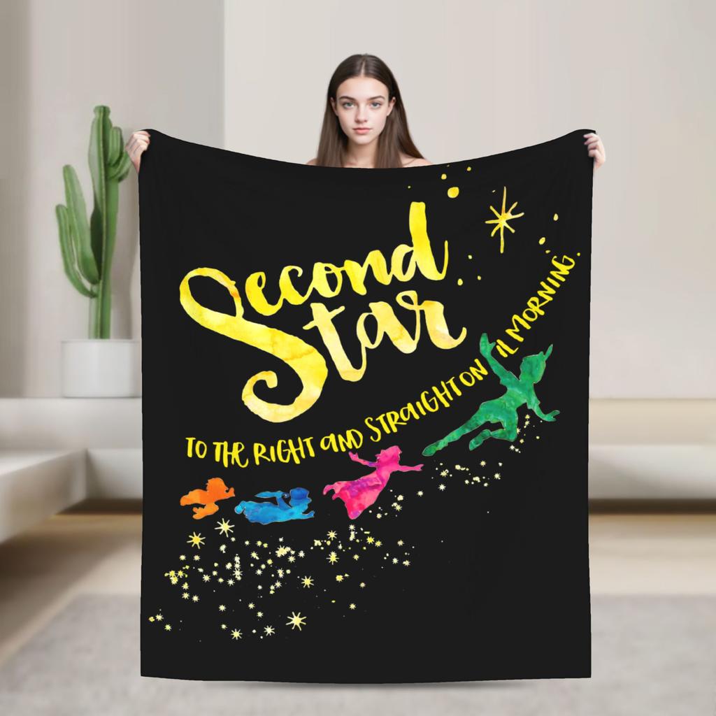 Peter Pan Tinker Bell Blanket  Wool Awesome Warm Throw Blankets for Bedding Lounge  Winter