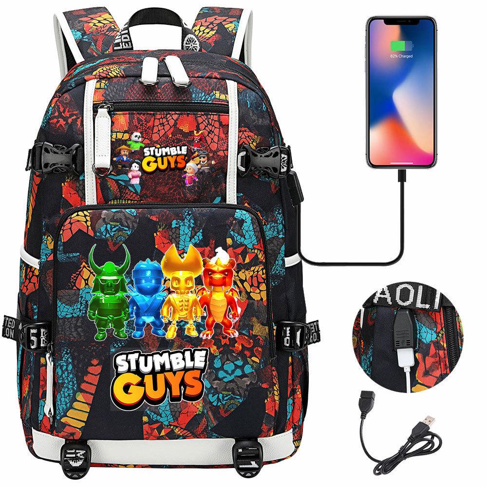 3 Piece School Backpack Set for Students Large Capacity Oxford Cloth Schoolbag with Shoulder Strap and Pencil Case