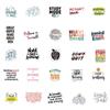 50 Inspirational English Slogans Graffiti Stickers Decorate Suitcases Without Leaving Glue and Waterproof