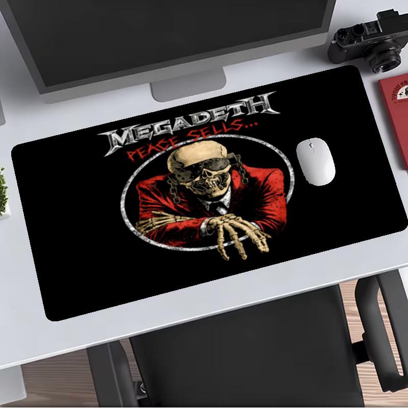 Megadeth Extended Gaming Mouse Pad with Stitched Edges NonSlip Rubber Base Waterproof Desk Mat for Computer Laptop Office Gaming