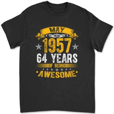 64Th Birthday Decorations May 1957 64 Years Old T-shirt WKG4