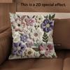 2D Vintage Embroidered Style Floral Throw Pillow Covers** Pattern Cushion Cover Suitable For Sofa Bedroom Car Pillow Cover