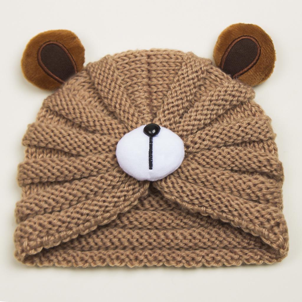 2023 Cute Bear Wool Hat for Kids - Warm & Comfortable for Autumn and Winter