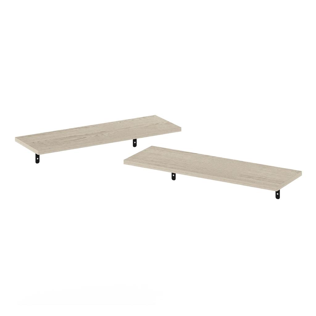 Furinno Rossi Wall-Mounted Shelving Unit, 58cm, Set of 2, Metropolitan Pine [Officially Imported from Japan]