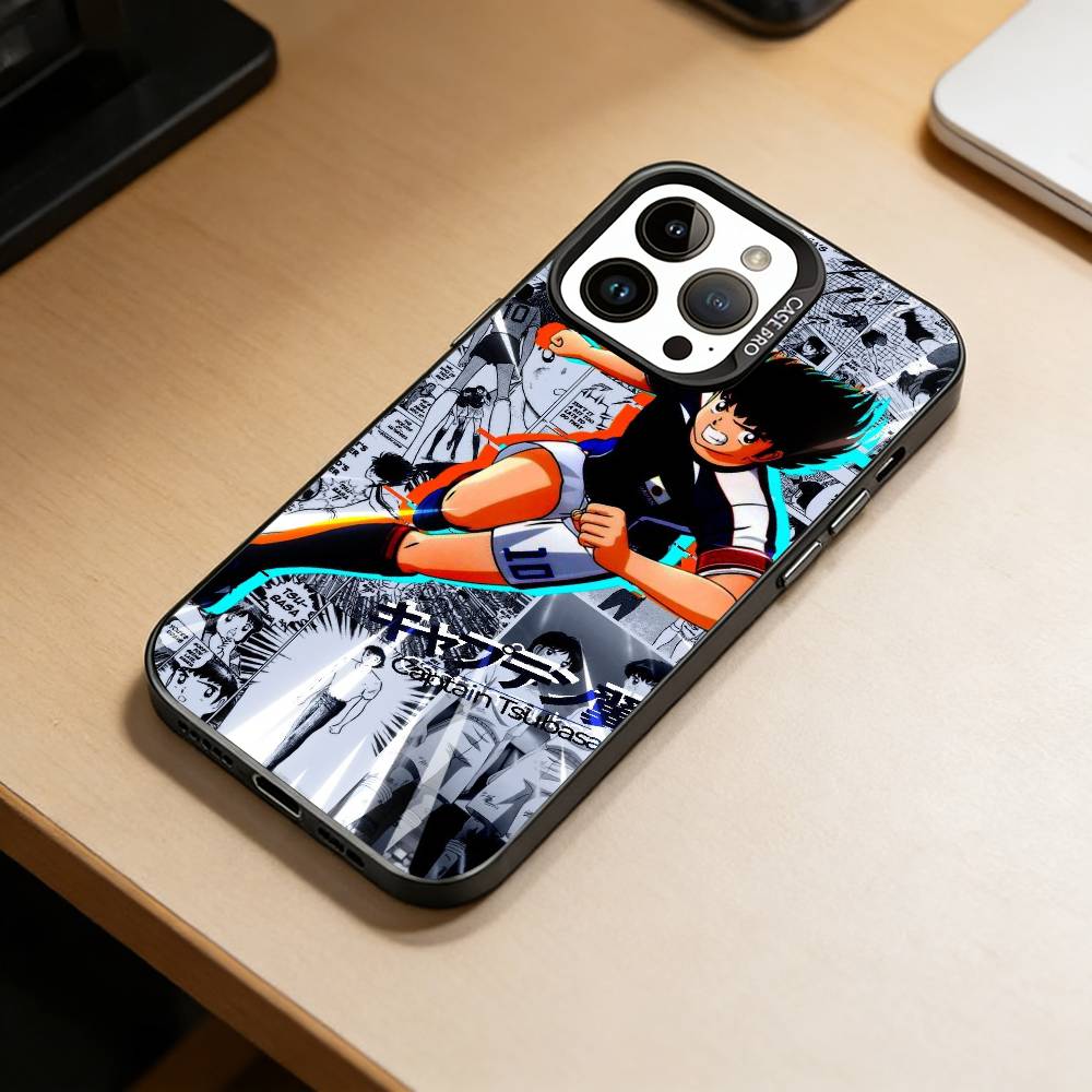 

C-Captain Tsubasa A-Anime Phone Case For iPhone 17,16,15,14,13,12,11 Plus,Pro Max,XS,Colorful Silver Black Cover iPhone17promax