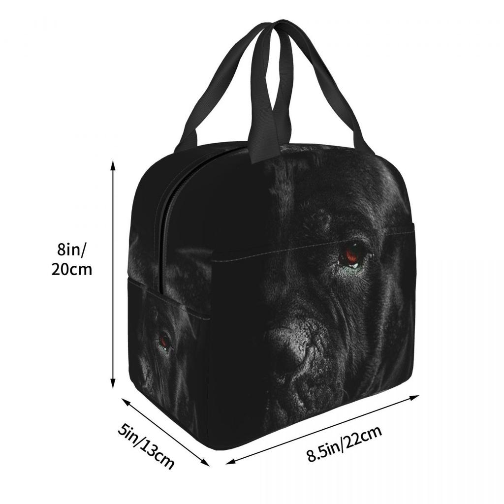Cane Corso Animal Dog Insulated Lunch Bag for Women Children Leakproof Food Boxes Thermal Lunch Box Tote