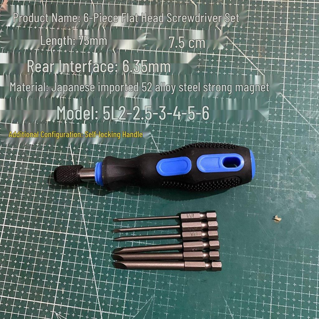 Japan S2 Steel Magnetic Slotted Flat Head Electric Screwdriver Bit