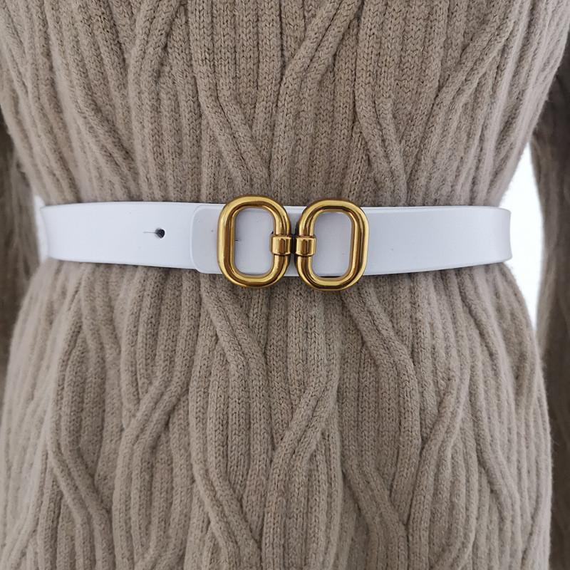 Elegant Leather Waist Belt For Women With Polished Finish And Adjustable Fit For Daily Use