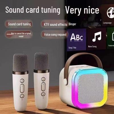 K12 Bluetooth Wireless All-in-One Family KTV Singing Speaker & Microphone Set