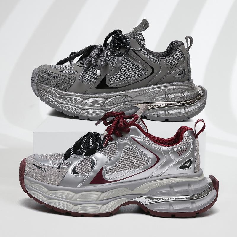 Spring New Dad Shoes Women's Shoes 2025 Sports Shoes Thick Sole Height Increase Casual Non-slip Soft Sole Versatile Shoes Children