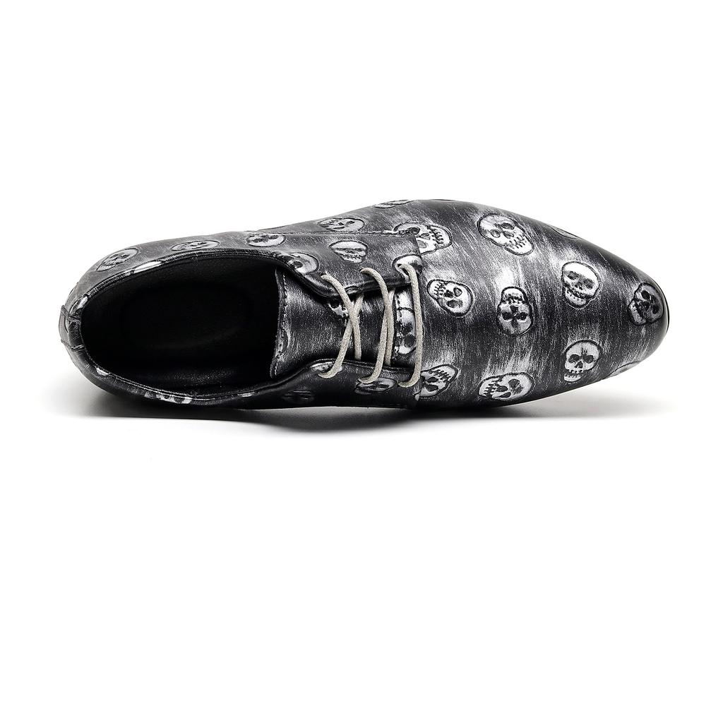 Große Größe 48 49 50 Herren Schnürschuhe aus bedrucktem Leder Trendy Casual Oxfords Stilvolle Kunstleder Partykleid Täglich Büro