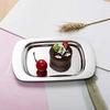 Butter Storage Box Cake Bread Fruit Container Stainless Steel Steak Salad Biscuit Serving Tray for Restaurant Hotel Kitchen