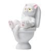 62KD on Toilet Statue Resin Sculptures for Lover Funny Figurine Garden Yard Decor