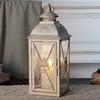 TRIROCKS Vintage Hanging Lantern - 13.5-inch Decorative Metal & Tempered Glass Candle Holder - Perfect for Indoor/Outdoor Events, Patios, Gardens, and