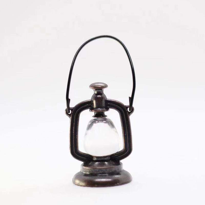 

1:12 Кукольный дом, миниатюрная модель сцены, аксессуары для кукольного домика, мини-ретро масляная лампа медный