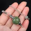New Style Gemstone Crystal Ball Pendulum Healing Natural Stone Crystal Pendant with Chain for Decompression