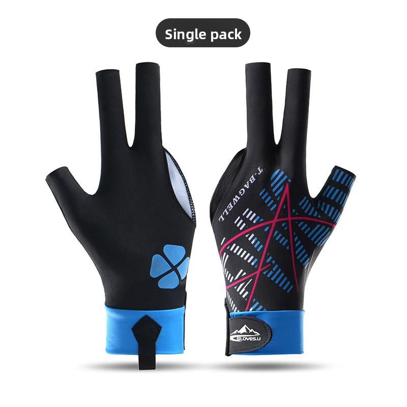 Billiards Gloves Show Three Fingers High Elasticity Breathable and Light Snooker Non-slip Left Hand Is Only for Men and Women