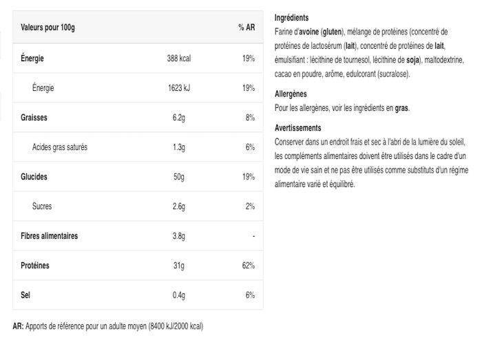 Lean gainer myprotein - impact weight gainer - chocolate smooth 2500g