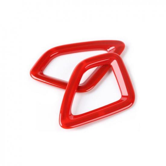 Dashboard L&R Air Outlet Vent Cover 2PCS For Jeep Cherokee 2014- Bright Red