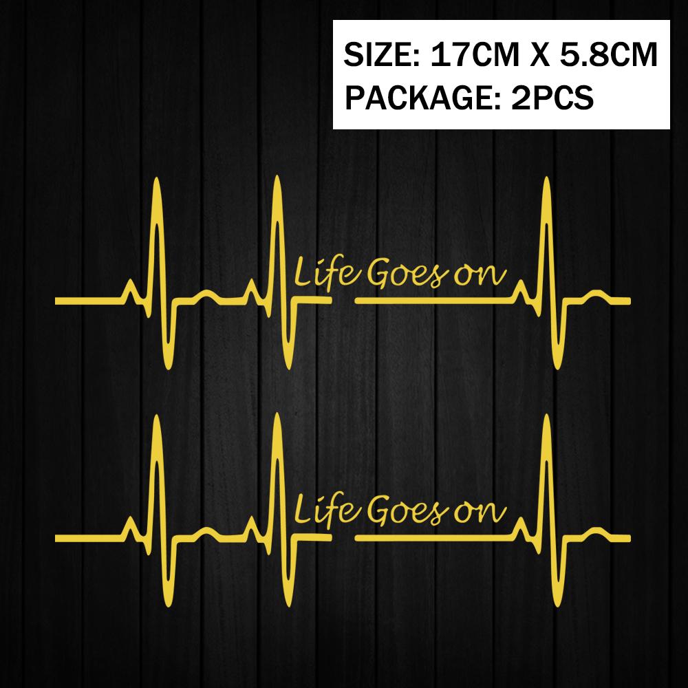 Heart Beat Trackpad Life Goes On Refletor Moto Stickers Motorcycle Scooter Body Fuel Tank Accessories Decals for Honda Vespa