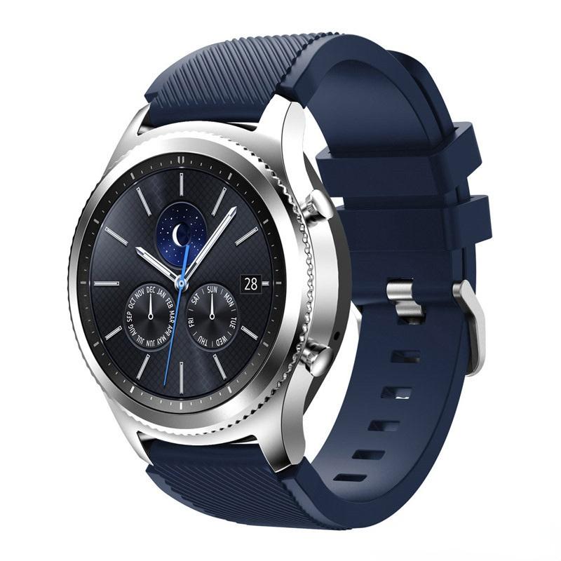 Classic 22mm Silicone Strap For Samsung Galaxy Watch 3 45mm/Huawei Watch 3/GT2 Soft Sport Bracelet Wristband For Amazfit GTR 47mm Correa