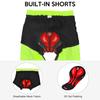 Men 2 In 1 Cycling Shorts Breathable Quick-Drying MTB Mountain Bike Baggy Shorts with 3D Padding