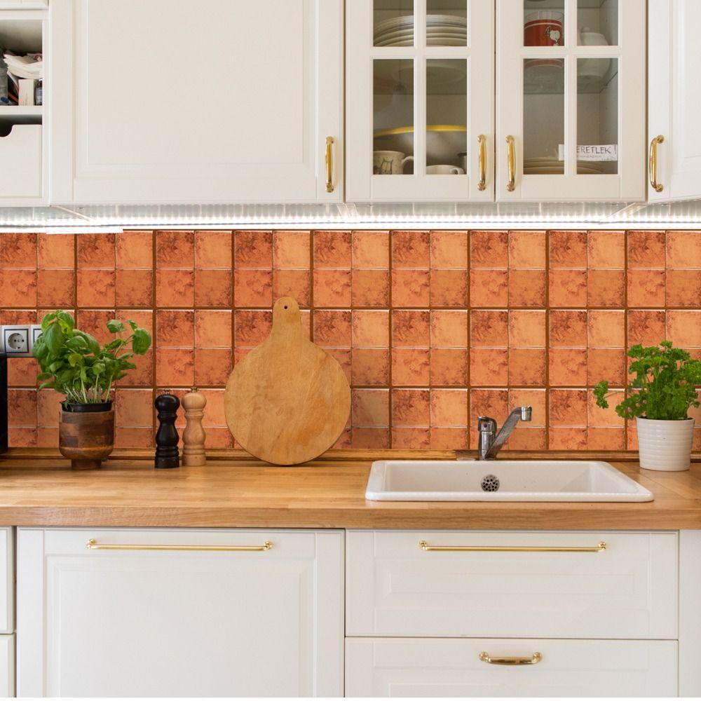 9" x 9" Olupovací a lepicí obkladový panel Mramorový vzor Samolepicí obklad Odolný obklad na zeď pro kuchyň koupelnu