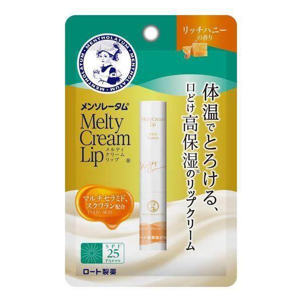 Rohto Mentholatum Melty Cream Lip Rich Honey 24g SPF25PA