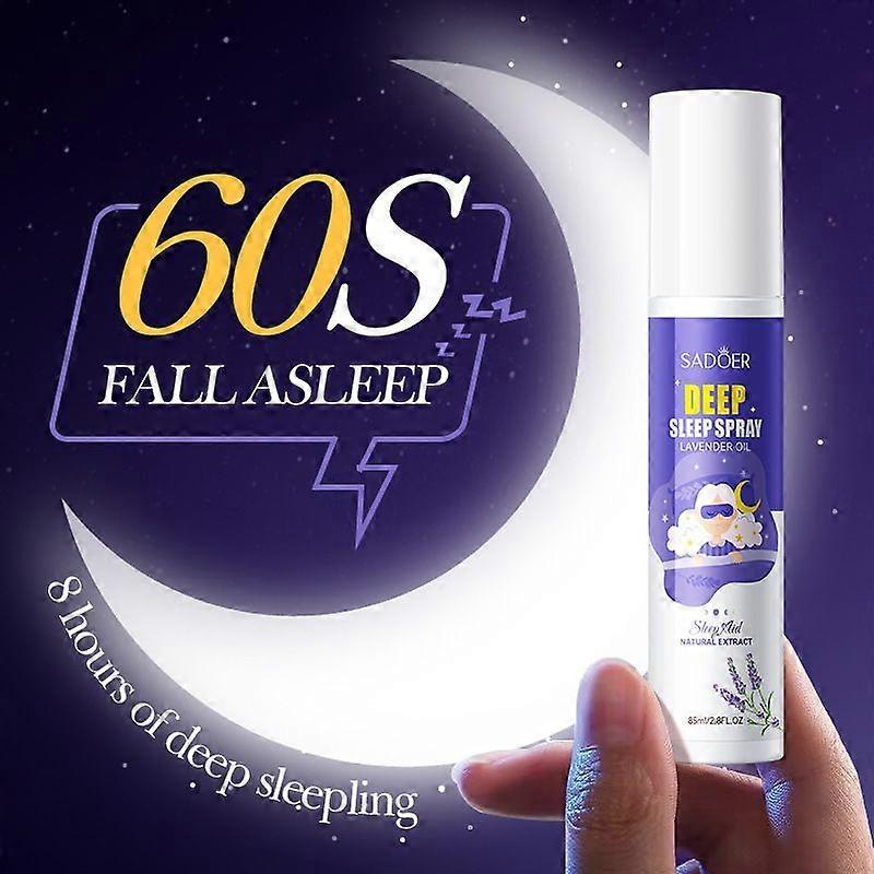 Brume pour un sommeil profond à la lavande Brume pour oreiller à la lavande Spray pour un sommeil profond avec des huiles essentielles de lavande Thérapie de l'insomnie Aide au sommeil Favorise un sommeil profond