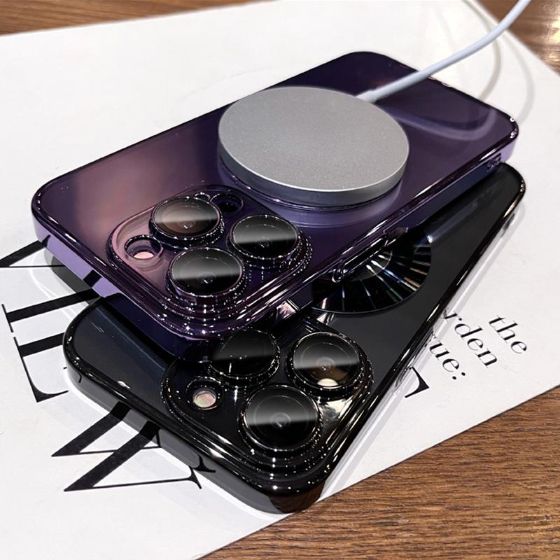 Luxury Electroplated Magsafe Wireless Charging Case For iPhone 16 Pro Max 15 14 13 12 11 Plus PC hard Magentic Fashion Cover