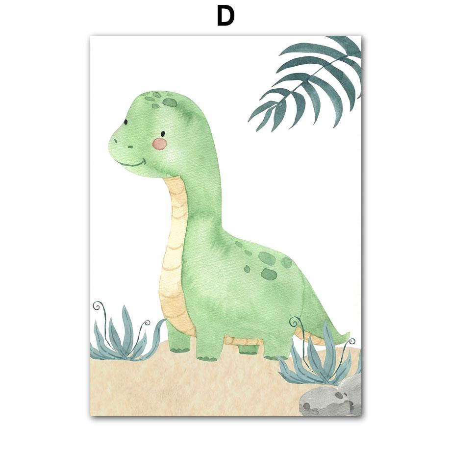 Wandkunst Leinwand Malerei Cartoon Niedlichen Dinosaurier Rex Baby Kinderzimmer Dekoration Poster Und Drucke Hause Schlafzimmer Wand Bilder