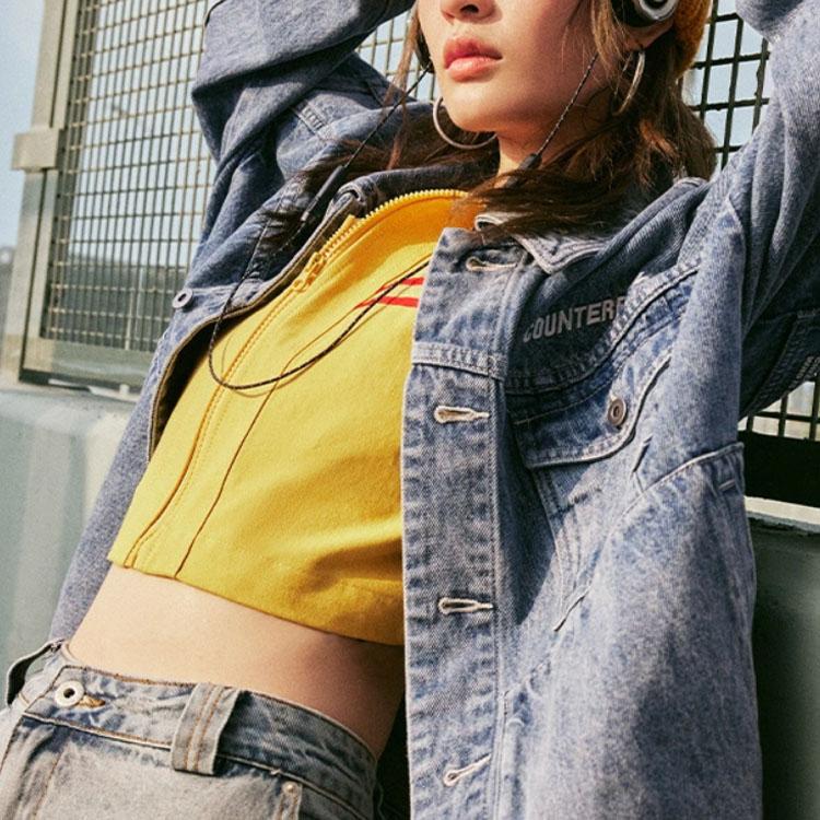 Li Ning CF Su Series Player Solid Color Washed Long Sleeve Denim Jacket Unisex Jacket Denim-Blue AJDT737-2