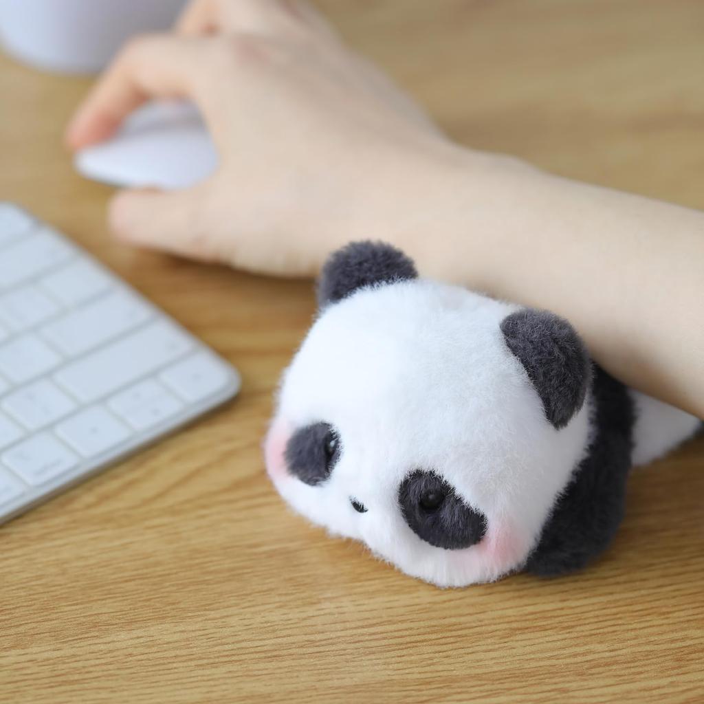 52TOYS Panda Roll Lying Down - Magnetic Shoulder Panda [Shoulder Panda] Soft and adorable design, realistic fluffy panda lying down on your shoulder,