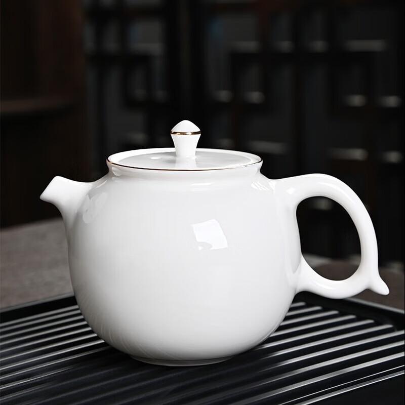 Mutton-fat Jade Ceramic Portable Tea Set