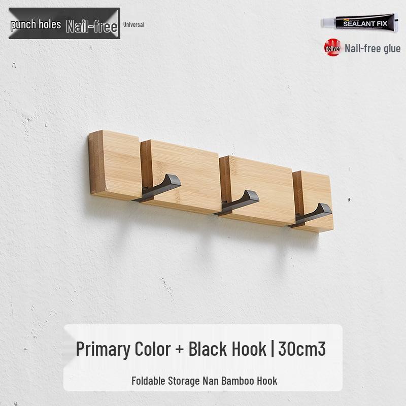 Wall-Mounted Clothes Rack: Behind-Door Hook for Bedroom Entryway, Coats, Hats, and More.